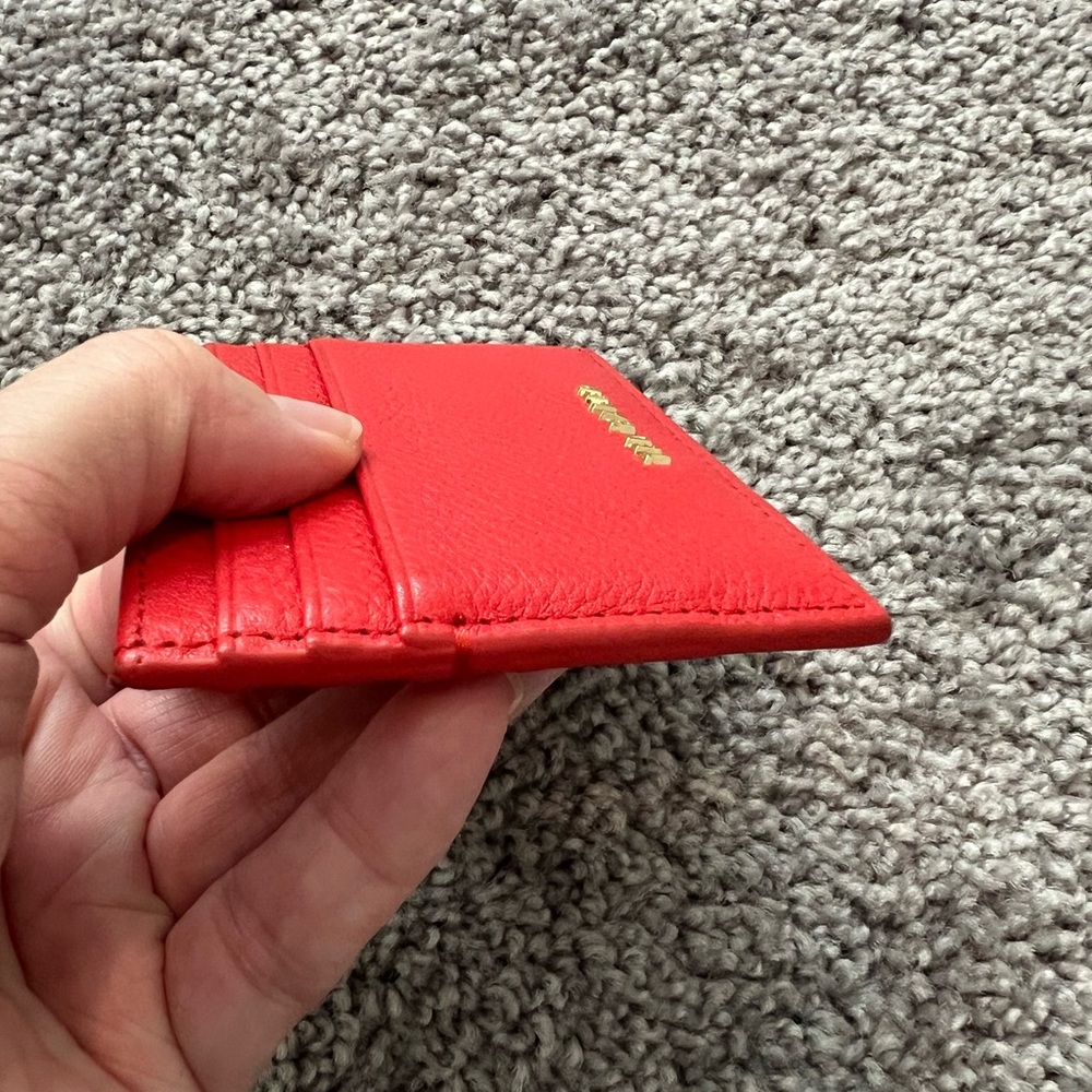 Ted Baker Red Leather Card Holder - Picture 8 of 10